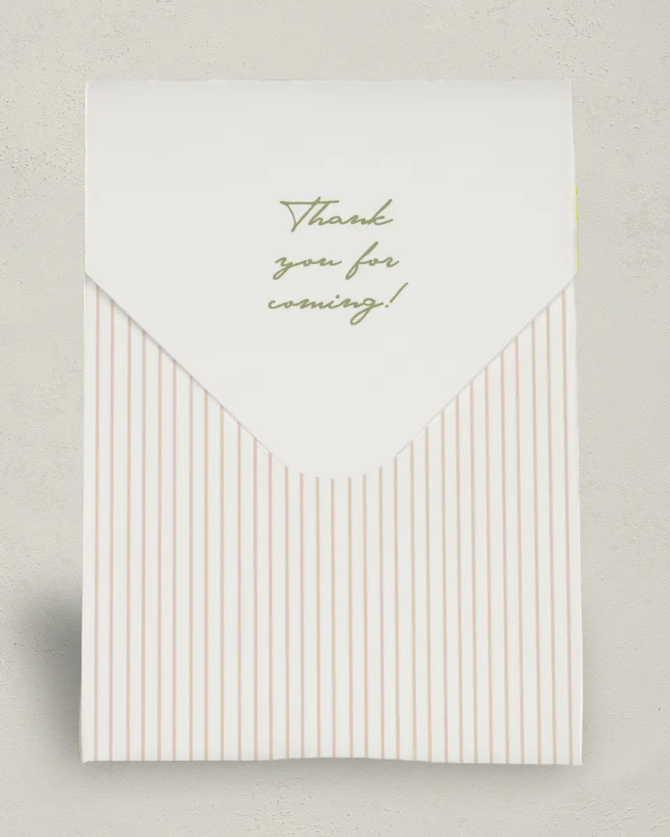 This is a 6.5" x 9" Wedding Favor Boxe called Verdant Romance printed in full color with Gold foil