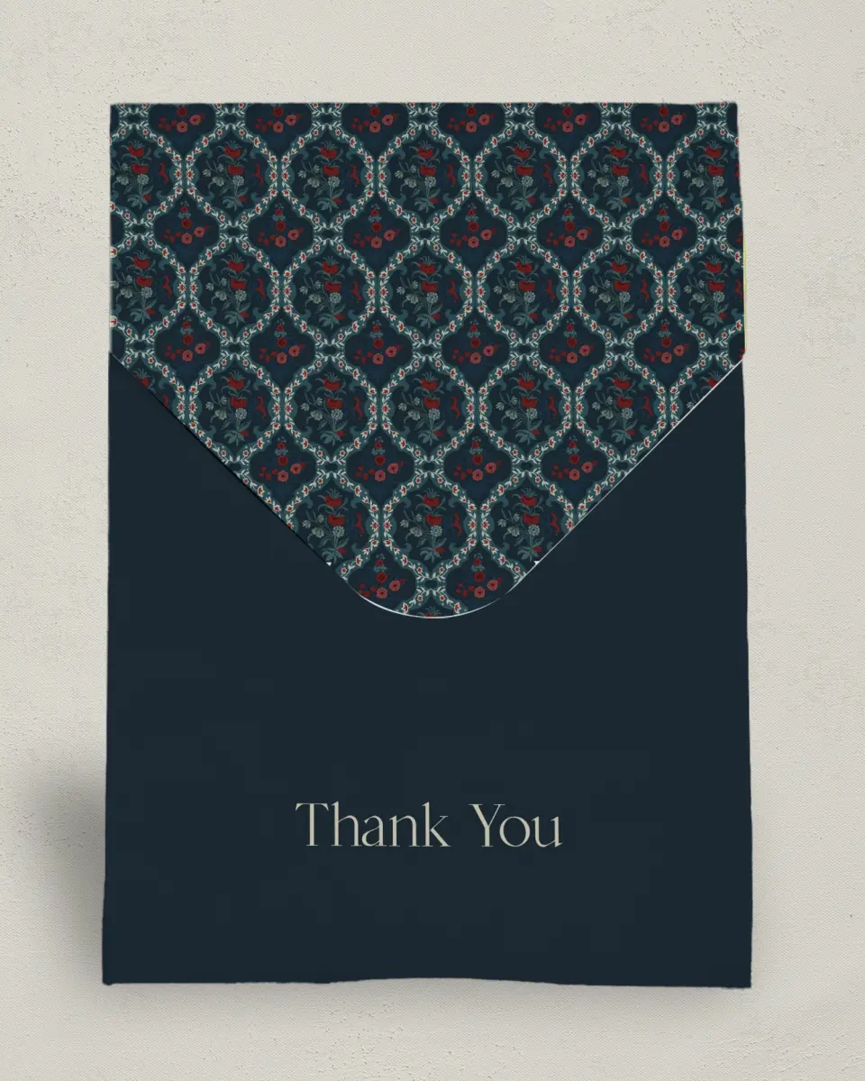This is a 6.5" x 9" Business Favor Boxe called Blooming Business printed in full color