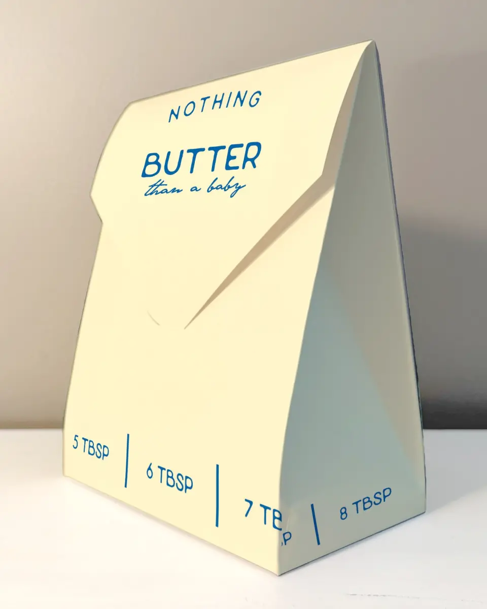 This is a 6.5" x 9" Wedding Favor Boxe called Nothing Butter printed in full color