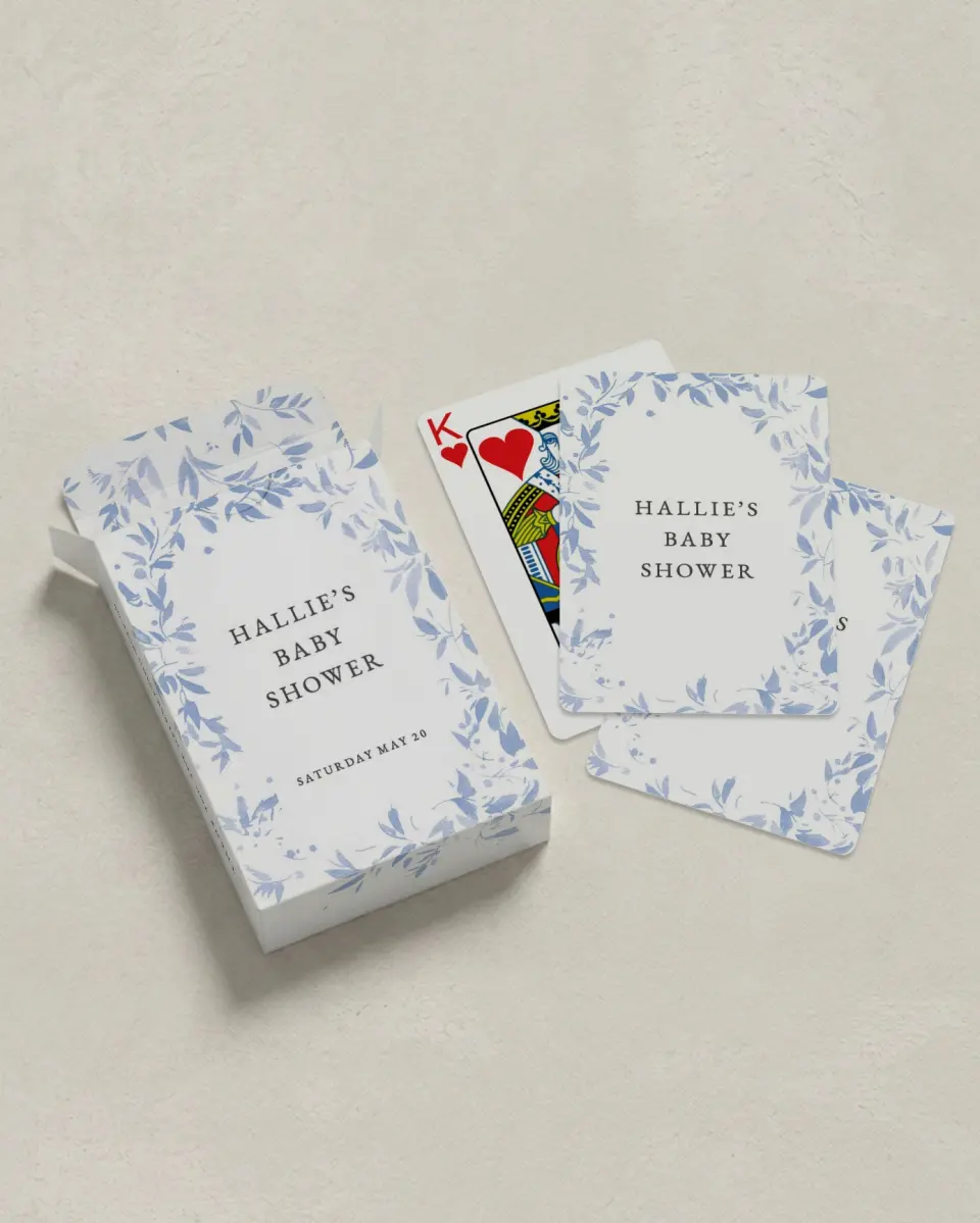 This is a 2.7" x 3.6" box; 2.5" x 3.5" card Wedding Playing Card called Spring Surround printed in full color