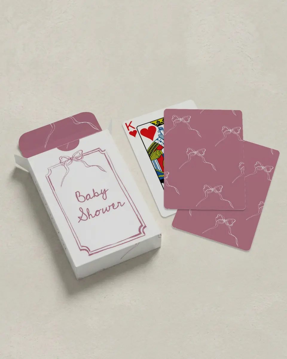 This is a 2.7" x 3.6" box; 2.5" x 3.5" card Wedding Playing Card called Careful Coquette printed in full color