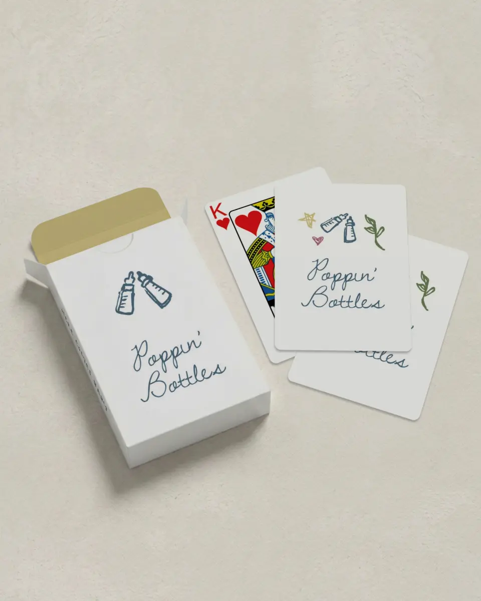 This is a 2.7" x 3.6" box; 2.5" x 3.5" card Wedding Playing Card called Dainty Delight printed in full color