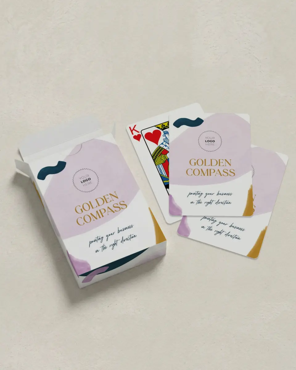 This is a 2.7" x 3.6" box; 2.5" x 3.5" card Business Playing Card called Cordially Colorful printed in full color