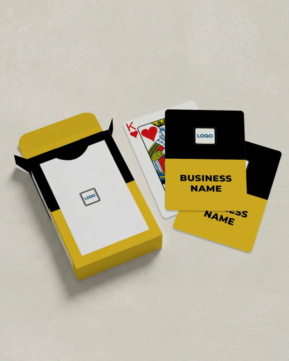 This is a 2.7" x 3.6" box; 2.5" x 3.5" card Business Playing Card called Bold Framework printed in full color