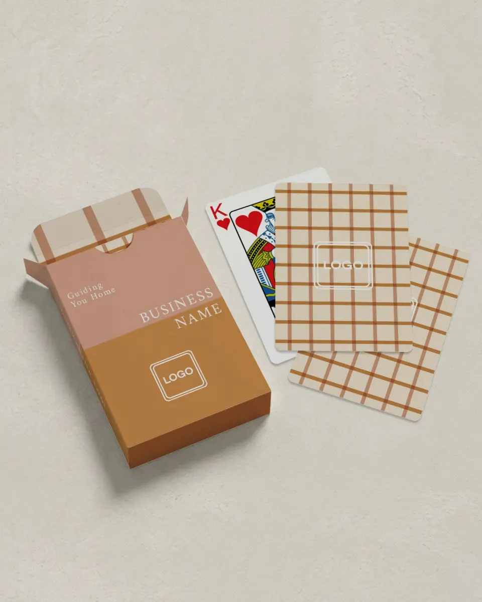 This is a 2.7" x 3.6" box; 2.5" x 3.5" card Business Playing Card called Modern Balance printed in full color with Silver foil
