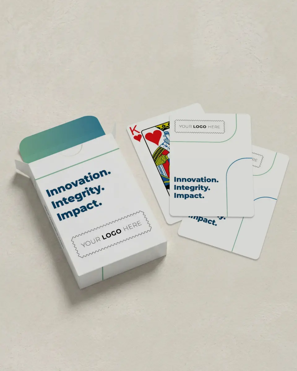 This is a 2.7" x 3.6" box; 2.5" x 3.5" card Business Playing Card called Fluid Fade printed in full color with Silver foil
