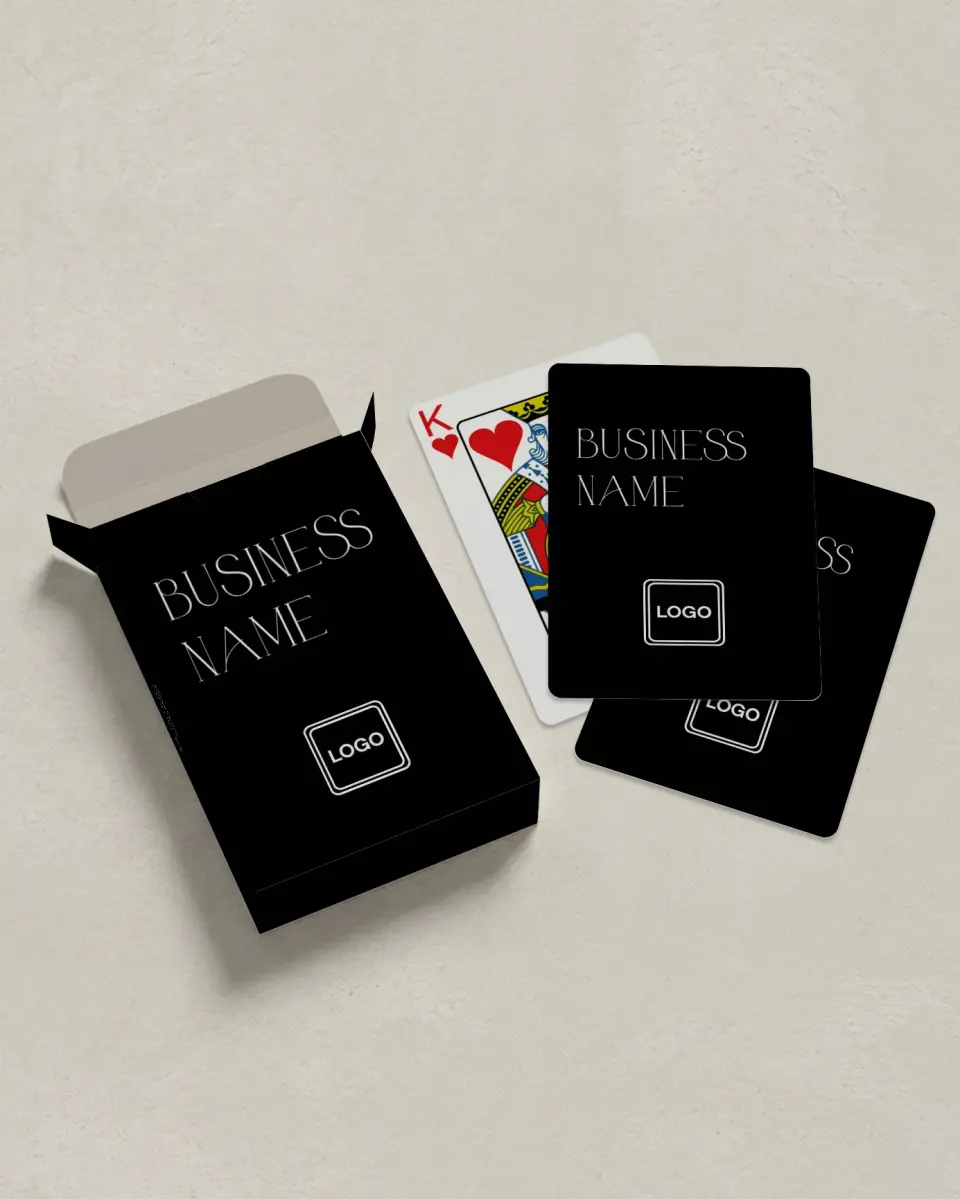 This is a 2.7" x 3.6" box; 2.5" x 3.5" card Business Playing Card called Urban Style printed in full color