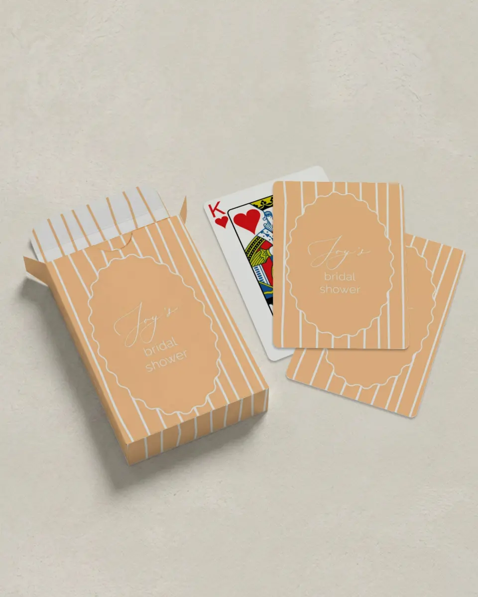 This is a 2.7" x 3.6" box; 2.5" x 3.5" card Wedding Playing Card called Vintage Beauty printed in full color