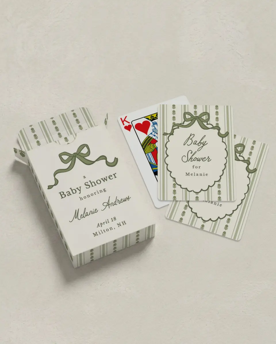 This is a 2.7" x 3.6" box; 2.5" x 3.5" card Wedding Playing Card called Coquette Darling printed in full color