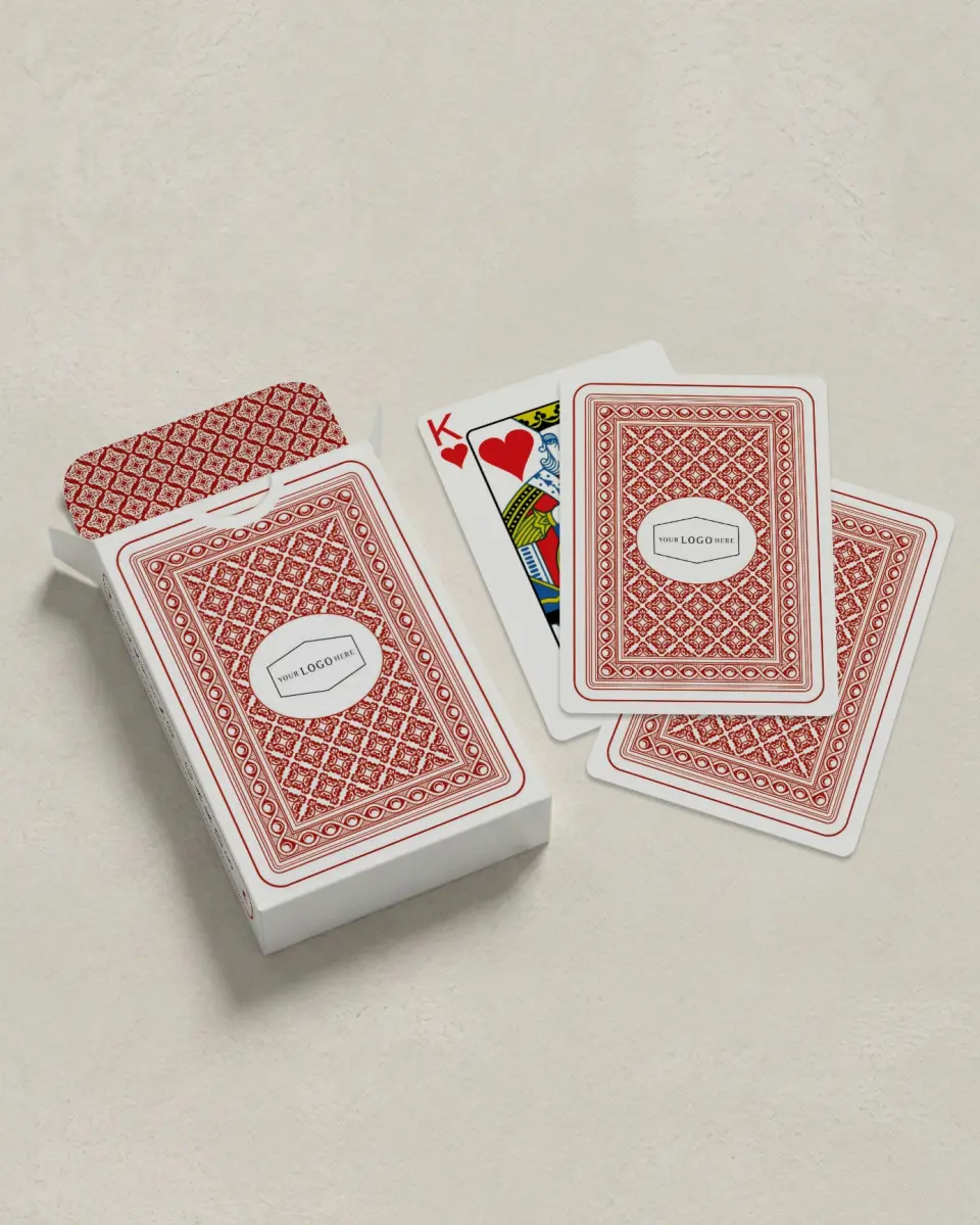 This is a 2.7" x 3.6" box; 2.5" x 3.5" card Business Playing Card called First Impression printed in full color