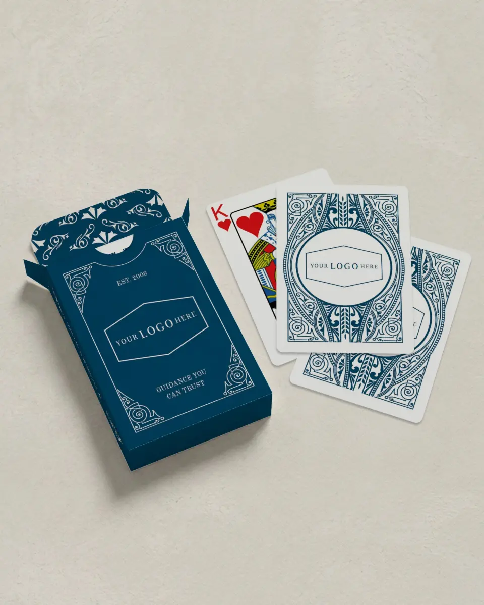 This is a 2.7" x 3.6" box; 2.5" x 3.5" card Business Playing Card called Artisan Flourish printed in full color
