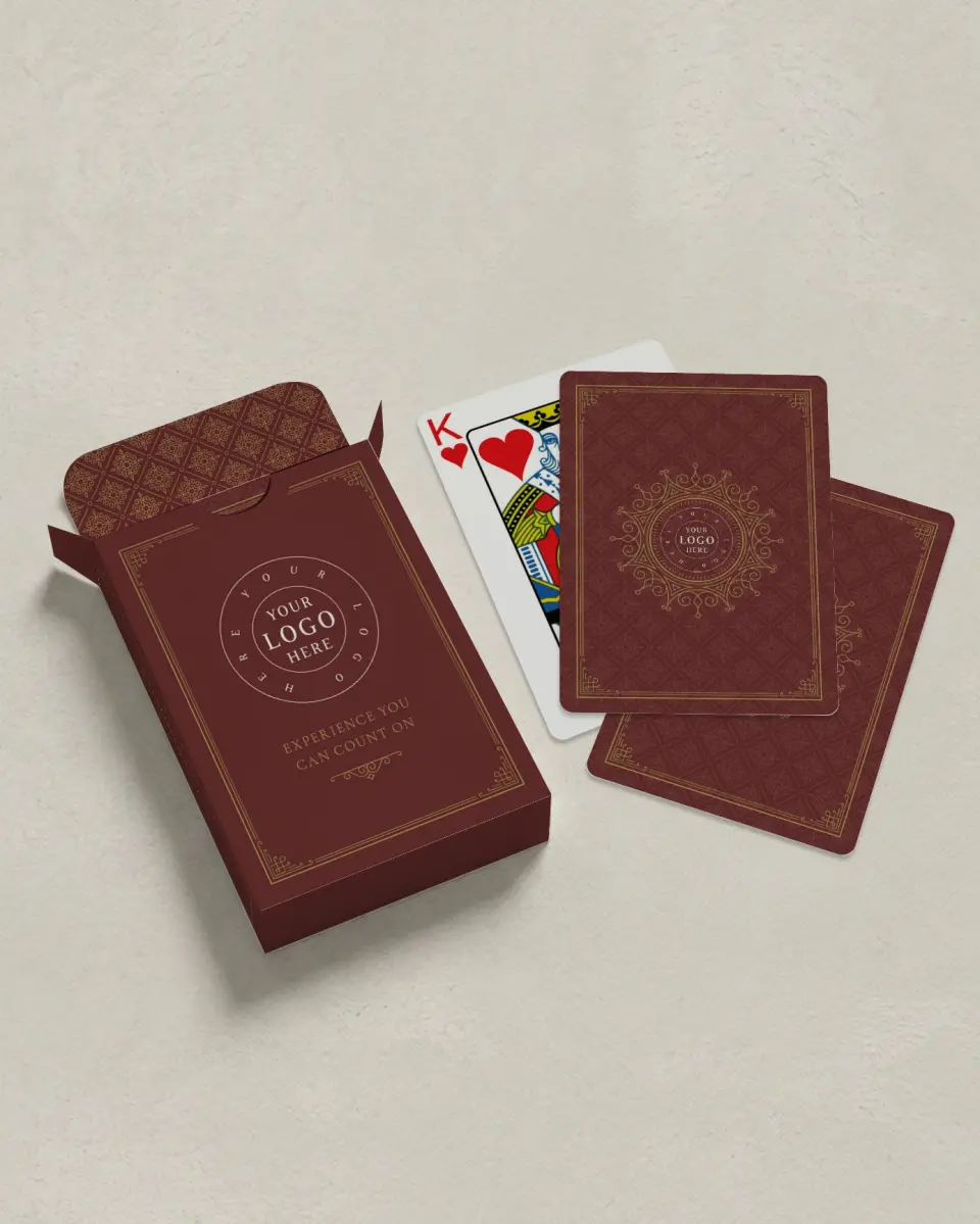 This is a 2.7" x 3.6" box; 2.5" x 3.5" card Business Playing Card called Velvet Manor printed in full color