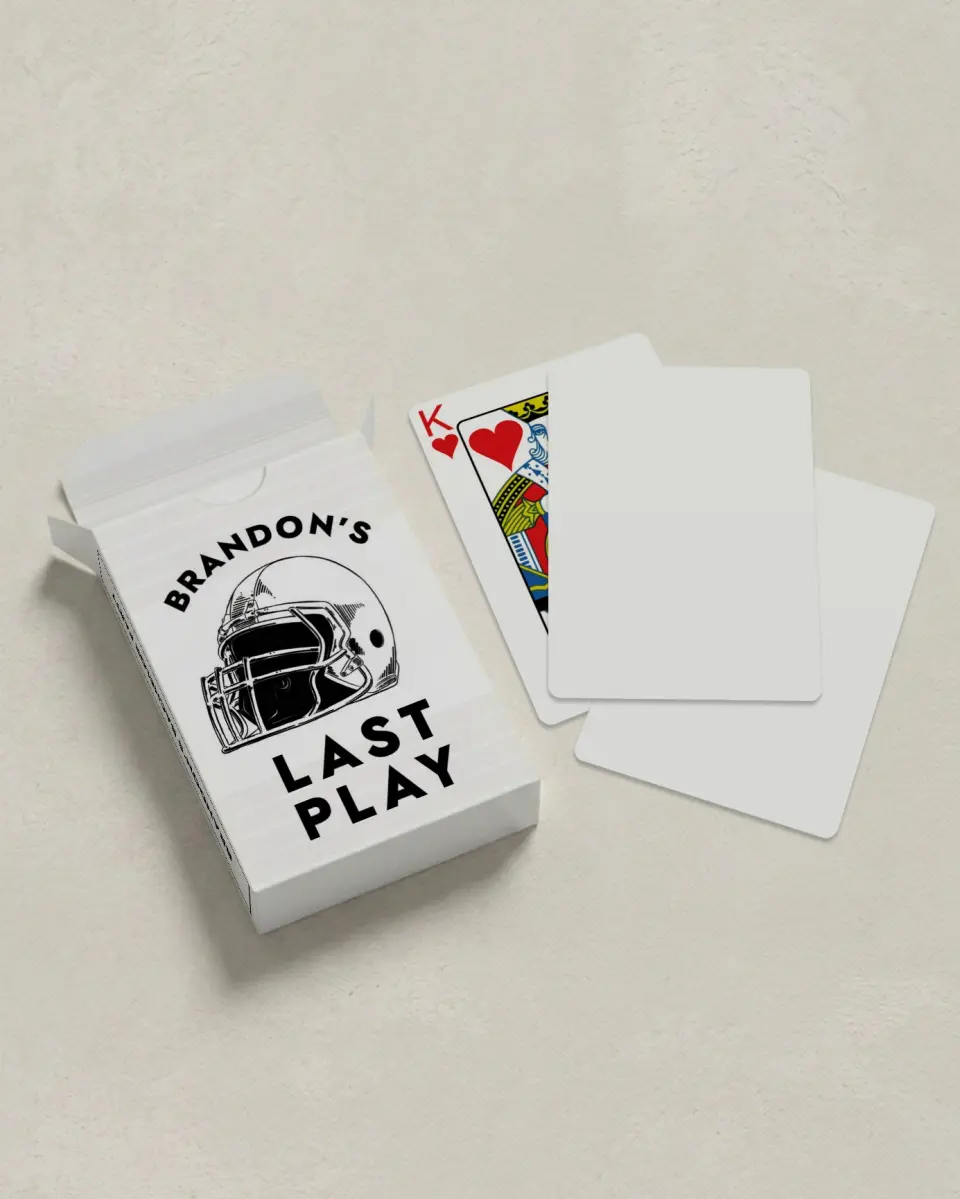 This is a 2.7" x 3.6" box; 2.5" x 3.5" card Business Playing Card called The Final Putt printed in full color