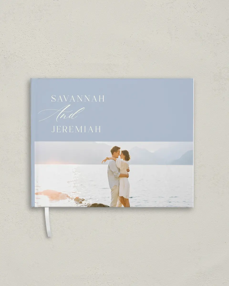 This is a 10½" x 8¼" Wedding Guest Book called The Savannah printed in full color