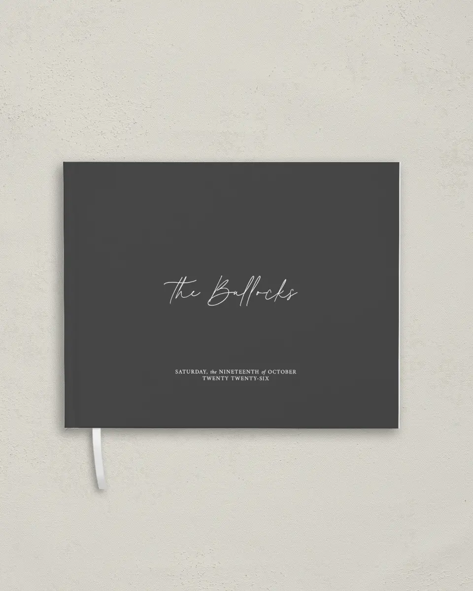 This is a 10½" x 8¼" Wedding Guest Book called The Madelyn printed in full color
