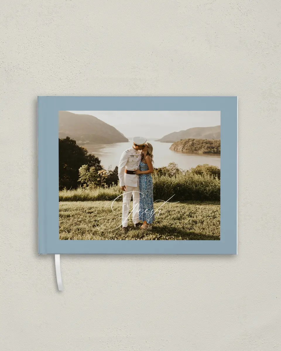 This is a 10½" x 8¼" Wedding Guest Book called The Victoria printed in full color