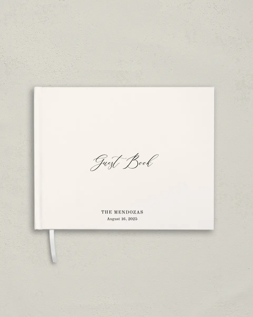 This is a 10½" x 8¼" Wedding Guest Book called Loving Union printed in full color