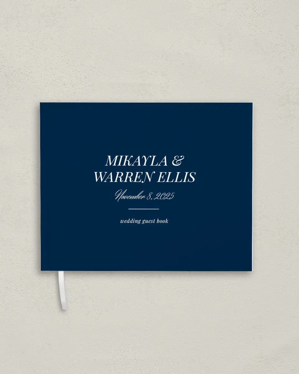 This is a 10½" x 8¼" Wedding Guest Book called Together Always printed in full color