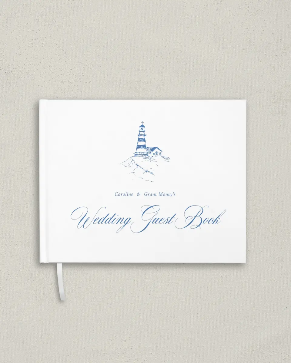 This is a 10½" x 8¼" Wedding Guest Book called Bradley printed in full color