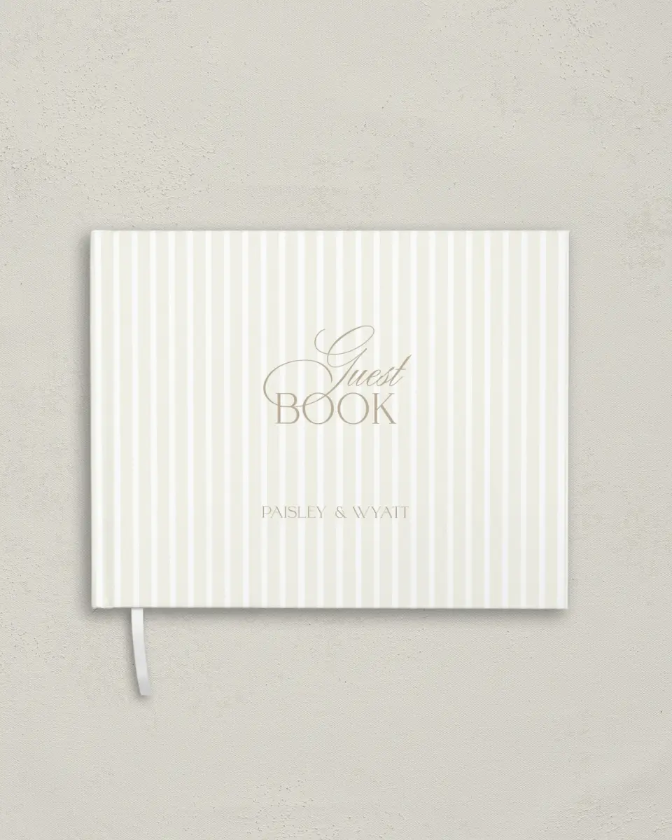 This is a 10½" x 8¼" Wedding Guest Book called Kensington printed in full color