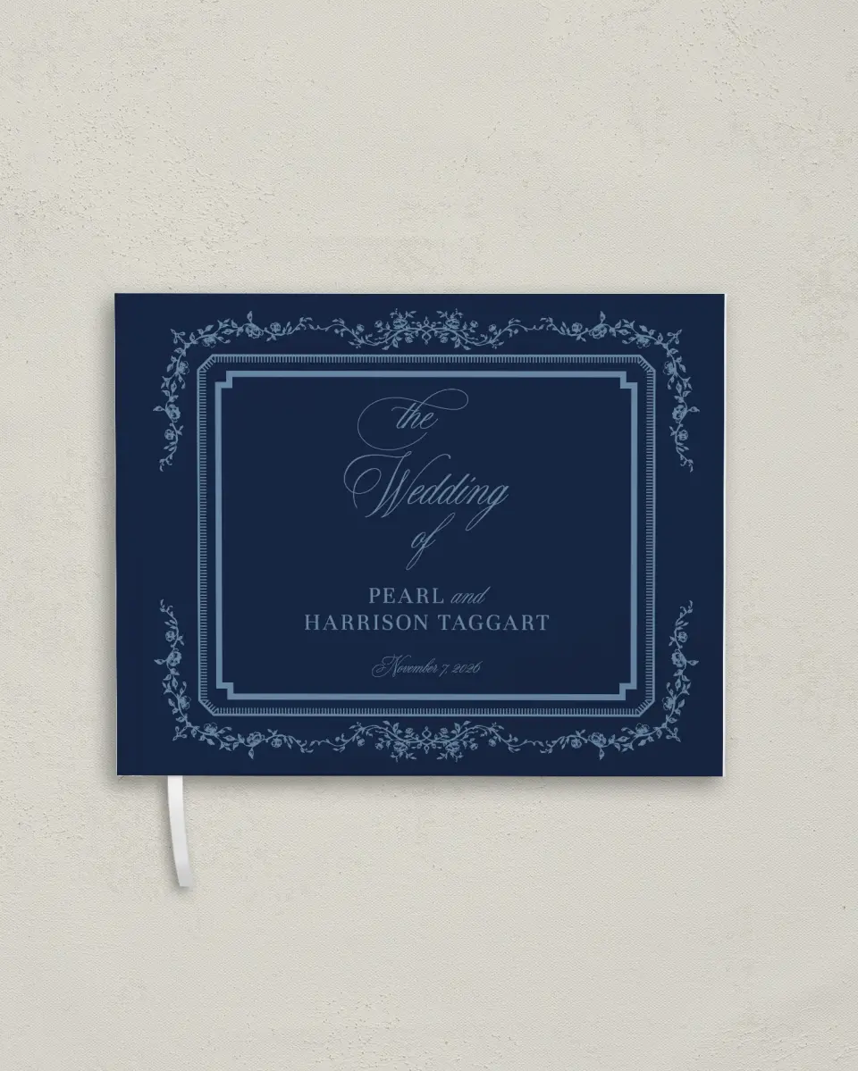 This is a 10½" x 8¼" Wedding Guest Book called Berkeley printed in full color