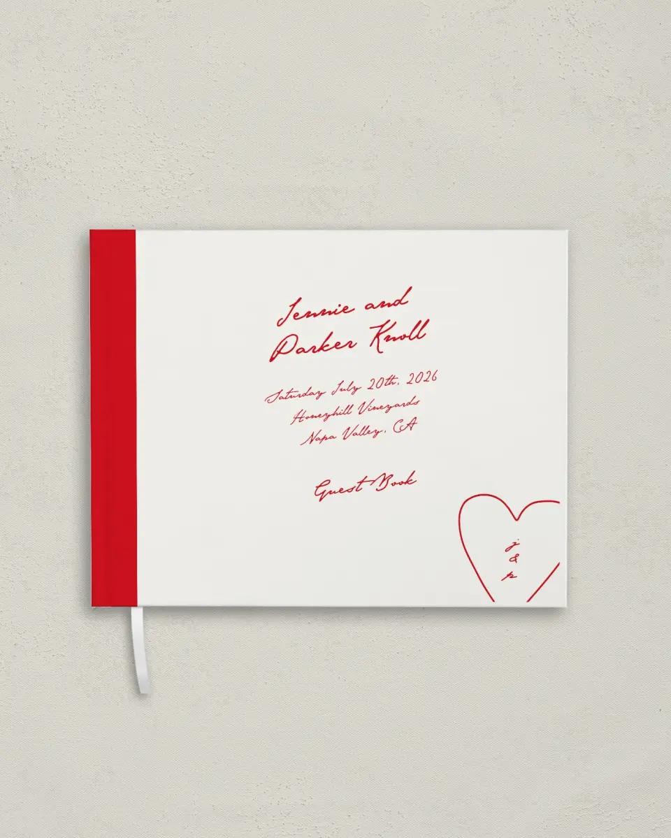 This is a 10½" x 8¼" Wedding Guest Book called With All Our Love printed in full color