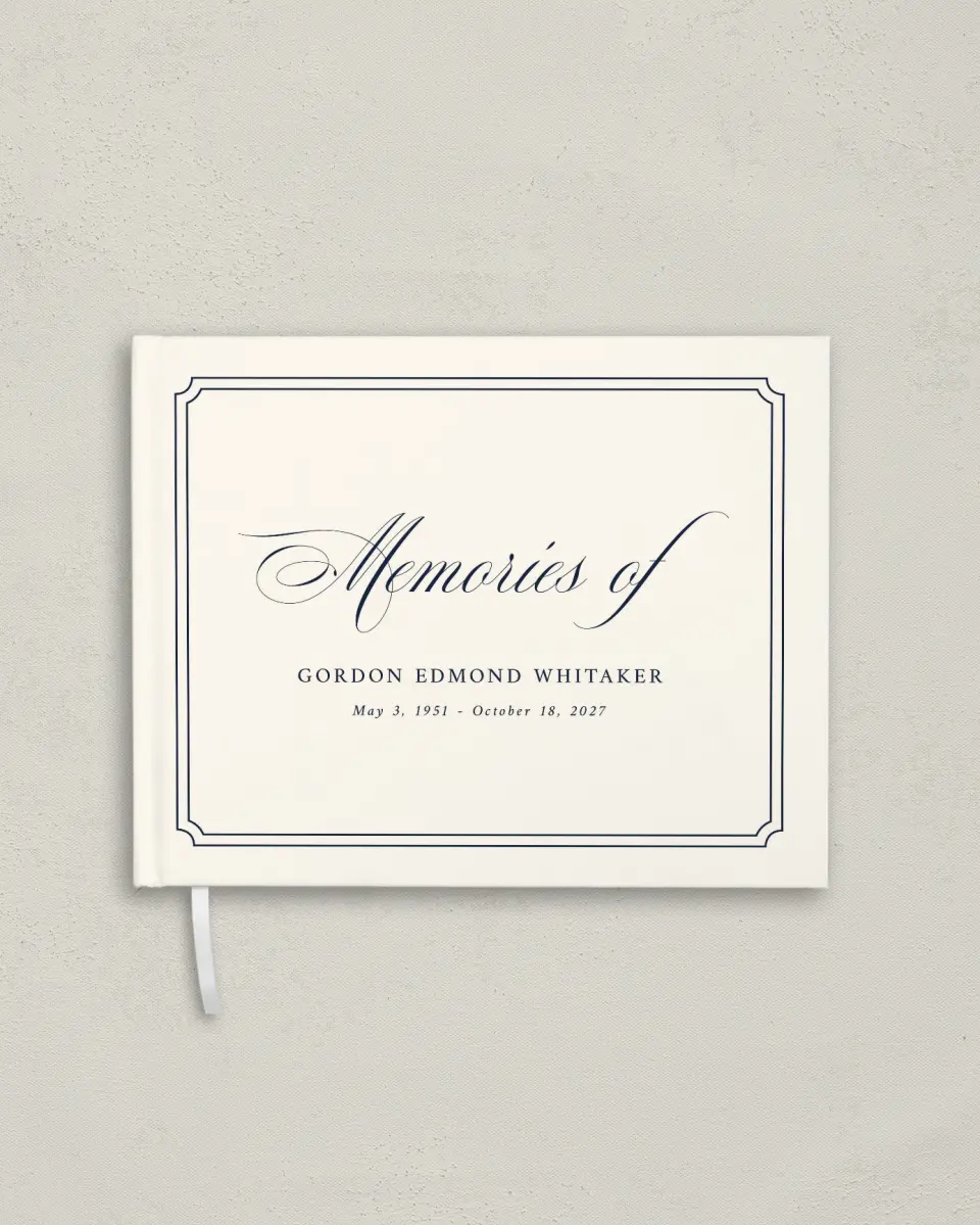 This is a 10½" x 8¼" Memory Book called Framed Remembrance printed in full color