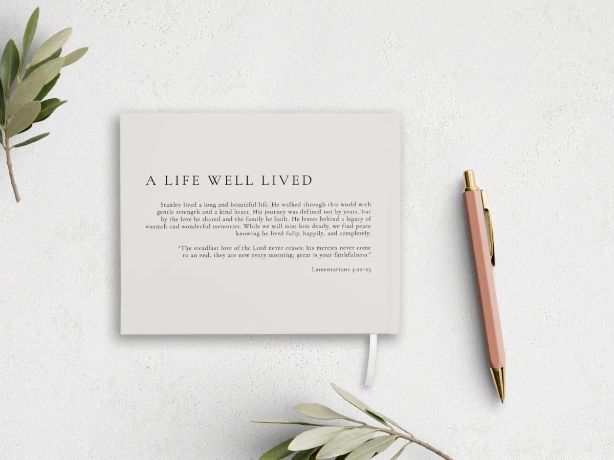 Wedding Program Back