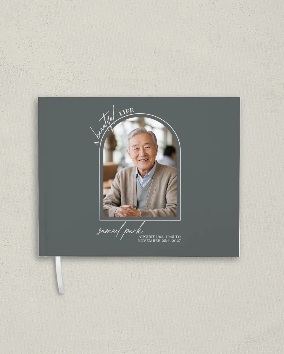 This is a 10½" x 8¼" Memory Book called Remembered Forever printed in full color