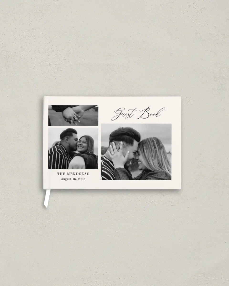 This is a 9" x 6" Wedding Guest Book called Loving Union printed in full color
