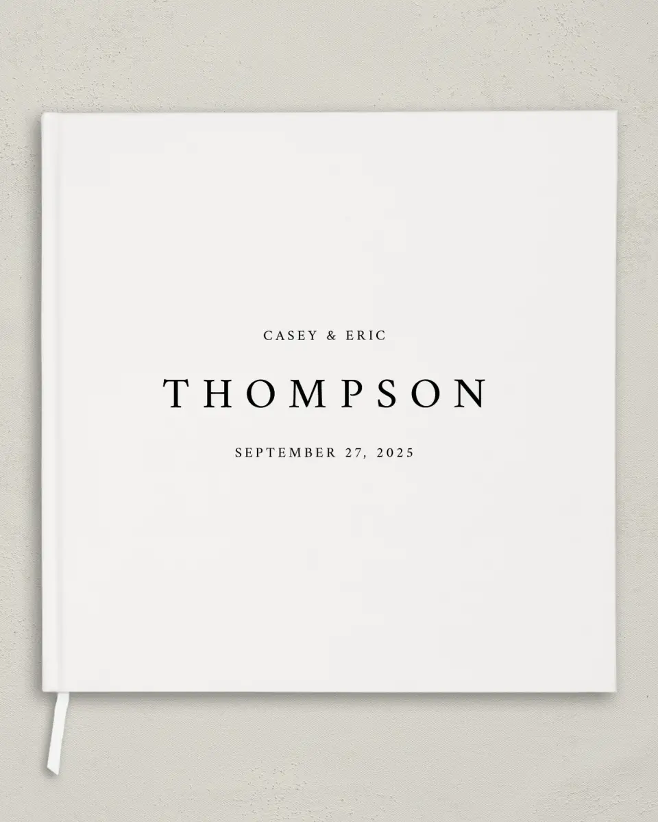 This is a 12" x 12" Wedding Guest Book called Our Promise printed in full color