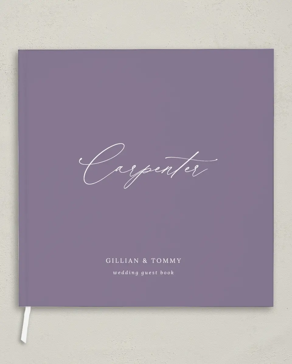 This is a 12" x 12" Wedding Guest Book called Bound in Love printed in full color