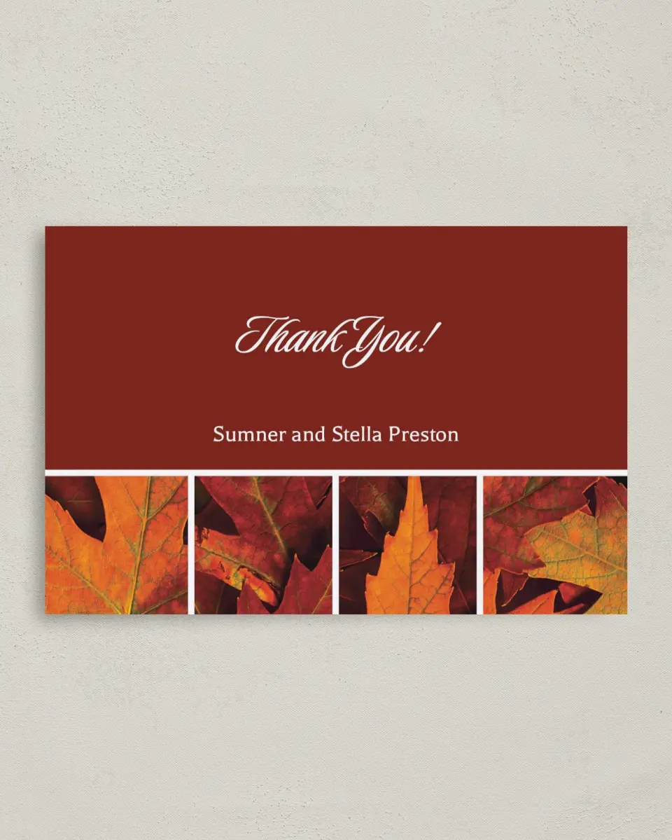 This is a 4" x 6" Folded Thank You Card called Antique Hydrangea printed in full color on Premium Smooth paper
