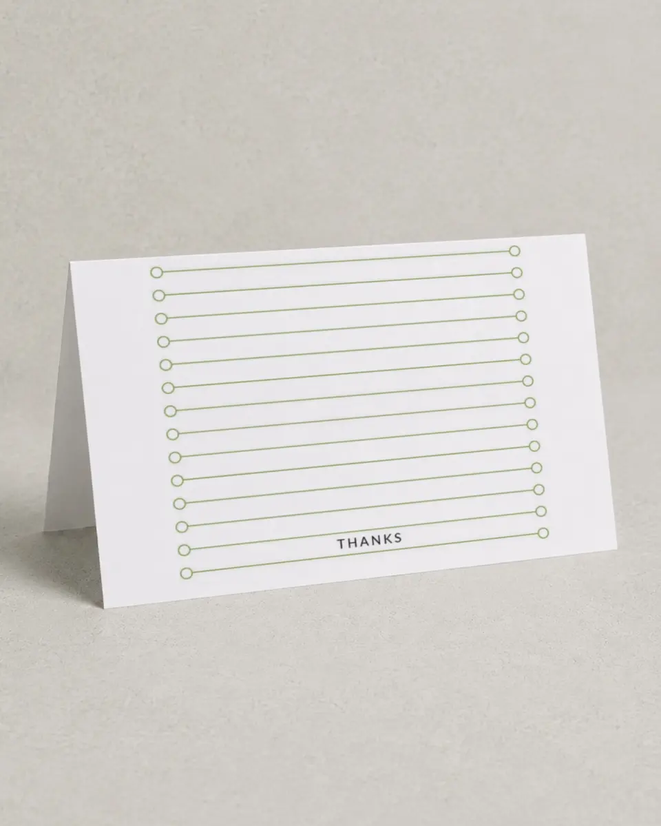 This is a 4" x 6" Folded Business Thank You Card called Simply Smart printed in full color