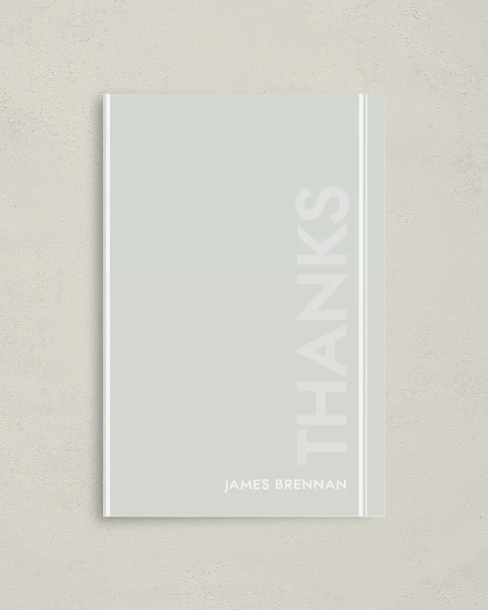 This is a 4" x 6" Folded Business Thank You Card called Personalized Watermark printed in full color