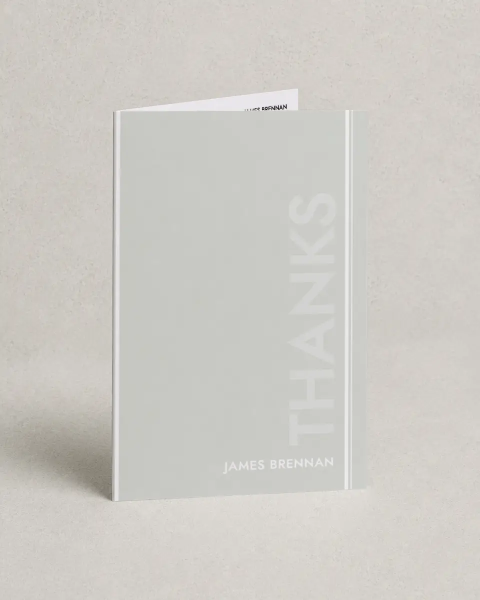 This is a 4" x 6" Folded Business Thank You Card called Personalized Watermark printed in full color