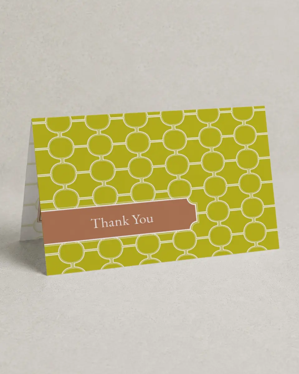 This is a 4" x 6" Folded Business Thank You Card called Personalized Nameplate printed in full color