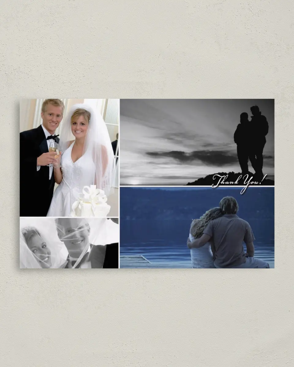 This is a 4" x 6" Folded Thank You Card called Full Photo Background printed in full color on Premium Smooth paper