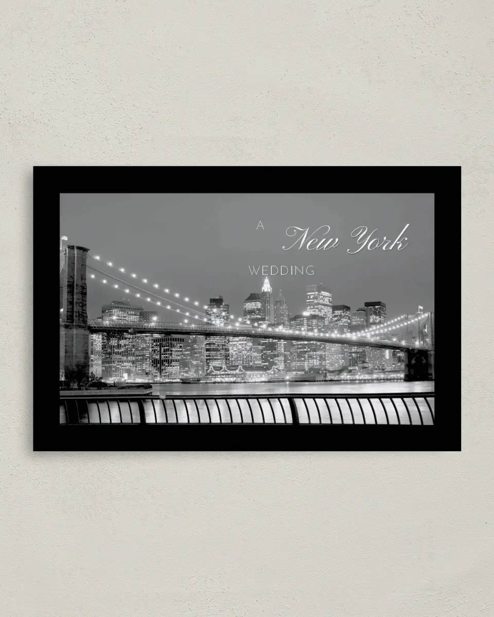 This is a 4" x 6" Folded Thank You Card called Classic New York printed in full color on Premium Smooth paper