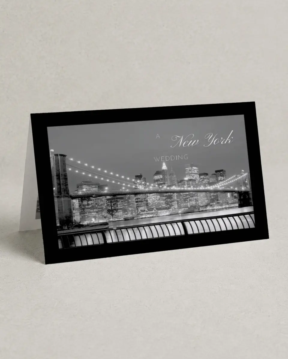 This is a 4" x 6" Folded Thank You Card called Classic New York printed in full color on Premium Smooth paper