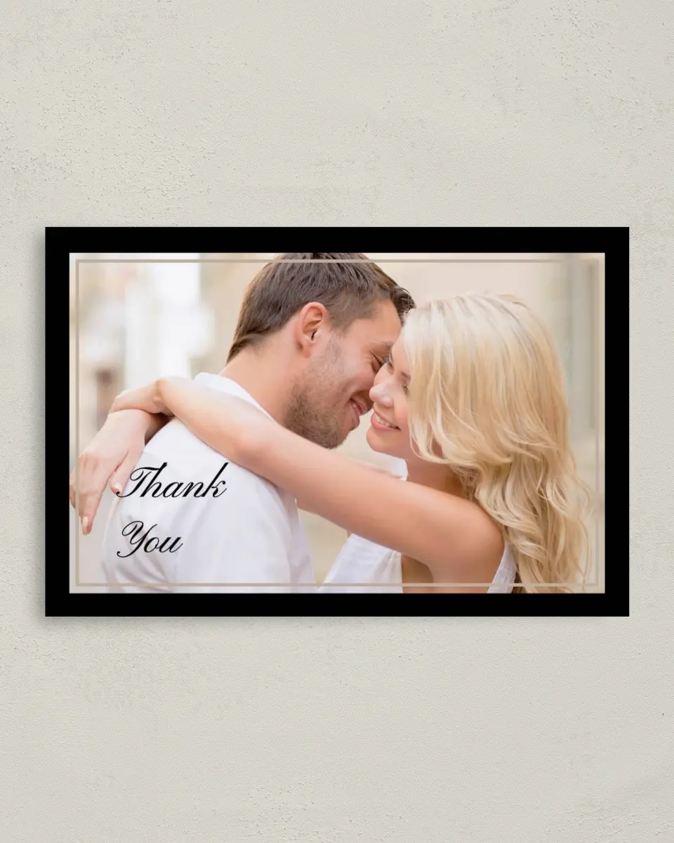 This is a 4" x 6" Folded Thank You Card called Vision of Love printed in full color on Premium Smooth paper