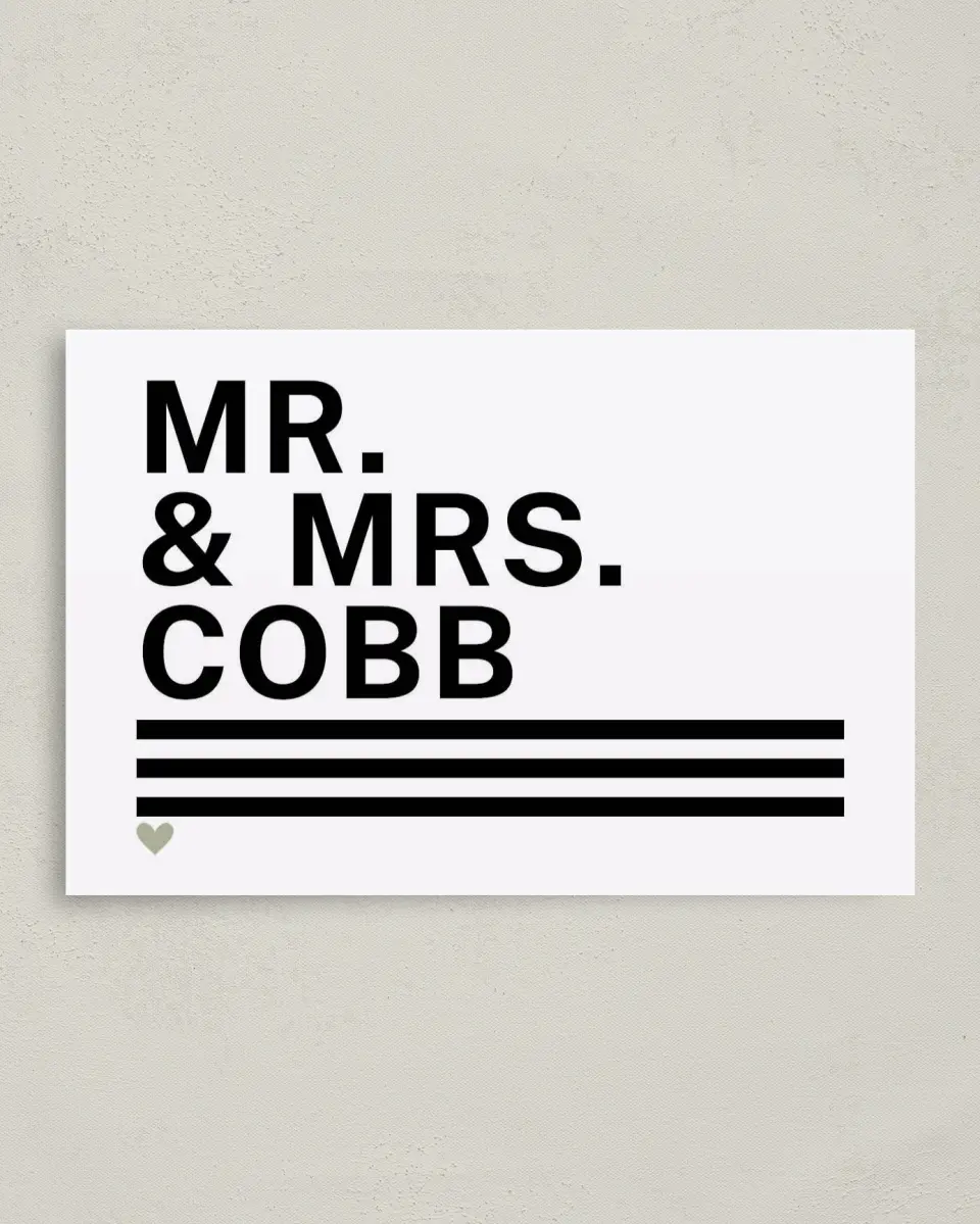 This is a 4" x 6" Folded Thank You Card called Modern Typography printed in full color on Premium Smooth paper