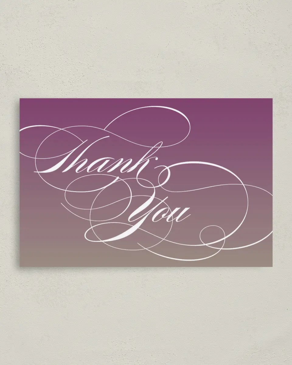 This is a 4" x 6" Folded Thank You Card called To Have and To Hold printed in full color on Premium Smooth paper