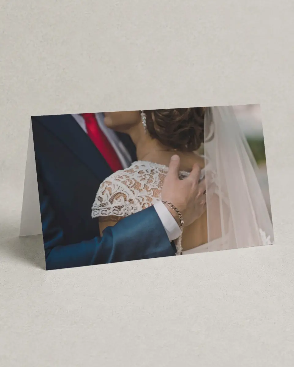 This is a 4" x 6" Folded Thank You Card called Brick Yard printed in full color on Premium Smooth paper