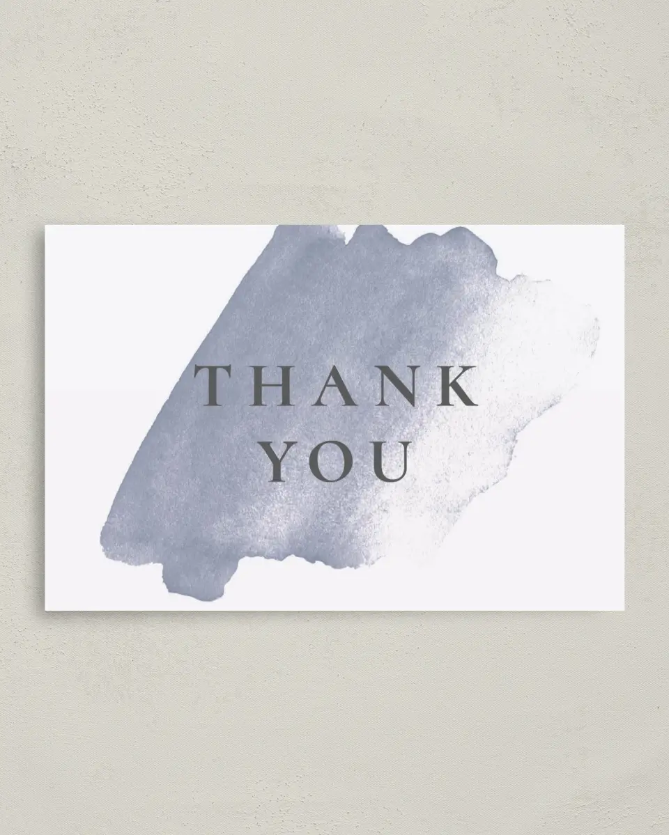 This is a 4" x 6" Folded Thank You Card called Stroke of Luck printed in full color on Premium Smooth paper