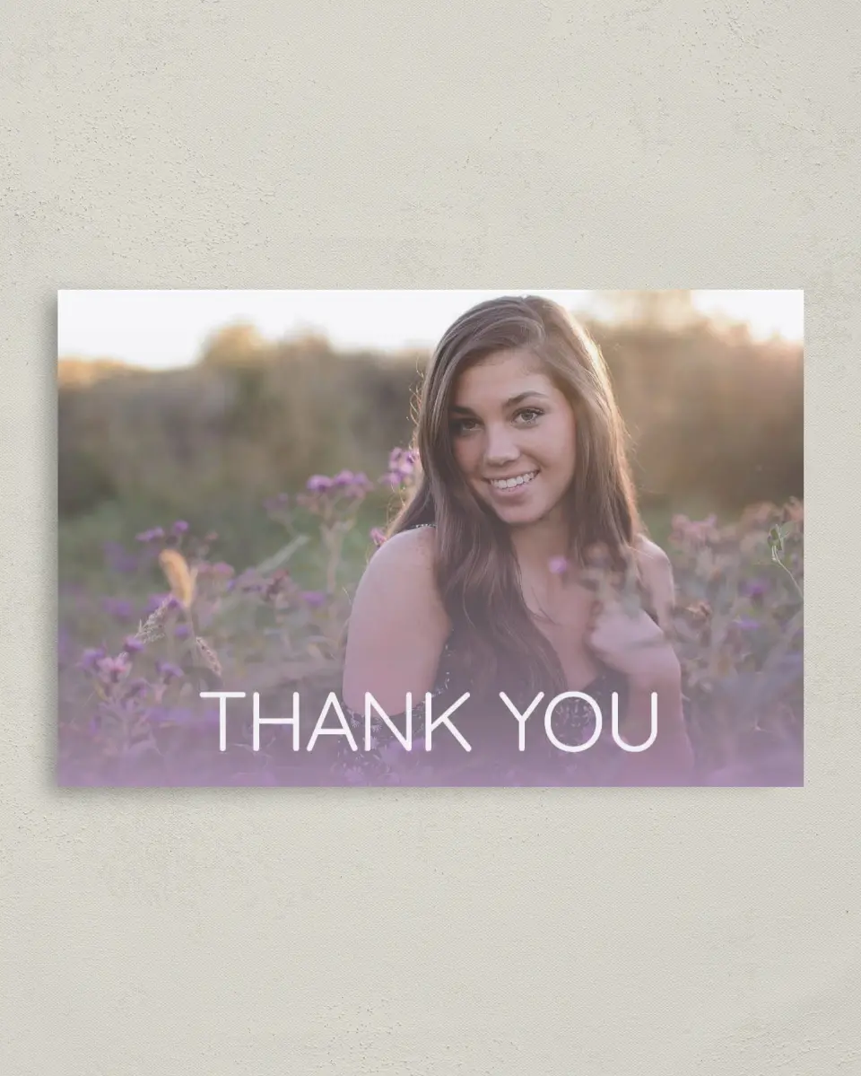 This is a 4" x 6" Folded Quinceanera Thank You Card called Chevron Glitz printed in full color on Premium Smooth paper