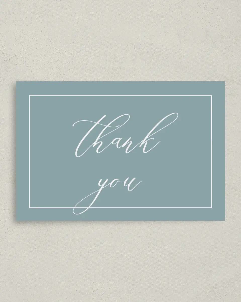 This is a 4" x 6" Folded Thank You Card called Eternal Love printed in full color on Premium Smooth paper