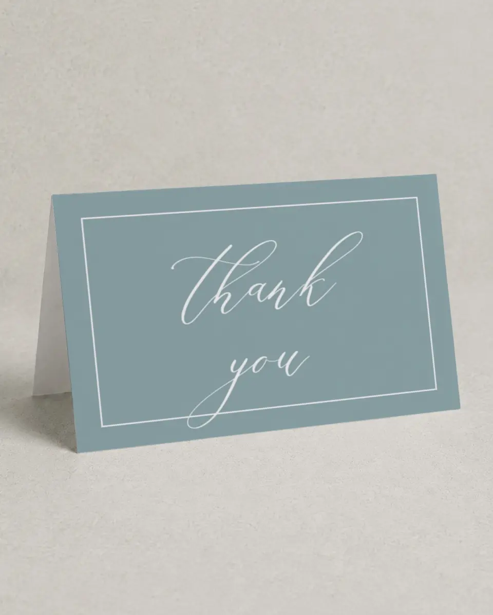 This is a 4" x 6" Folded Thank You Card called Eternal Love printed in full color on Premium Smooth paper