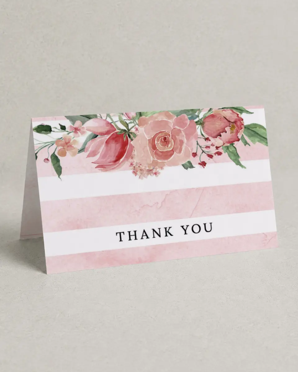 This is a 4" x 6" Folded Thank You Card called Enchanted Crown printed in full color on Premium Smooth paper