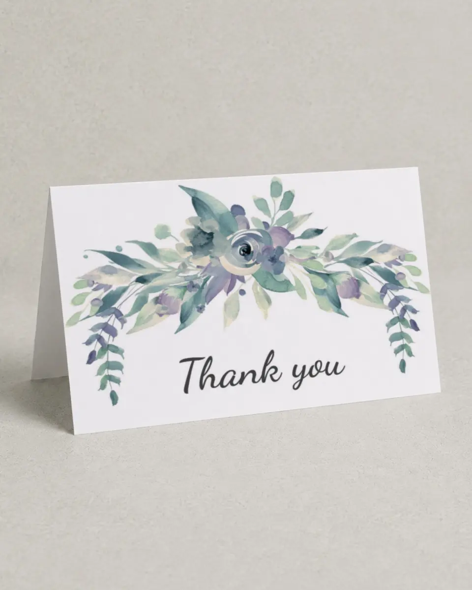 This is a 4" x 6" Folded Thank You Card called Glorious Crown printed in full color on Premium Smooth paper